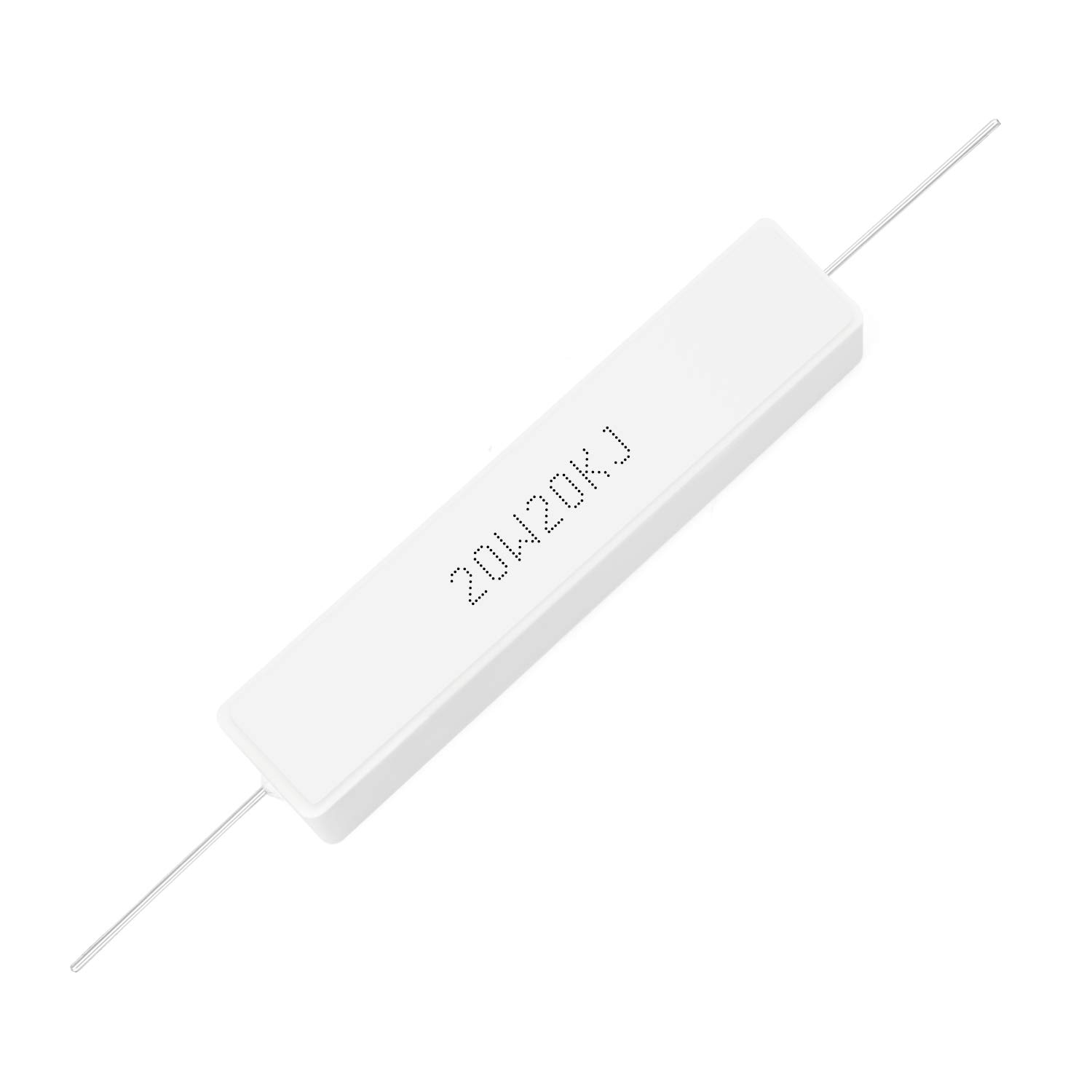 Chanzon 10pcs 20W Ceramic Cement Resistor 20K Ω ohm ±5% Tolerance Wirewound Induction 20KR