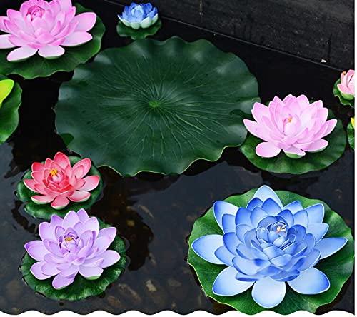 Fzbnsrko Artificial Lotus, 4 Pcs Artificial Floating Foam Lotus For Home Garden Pond Decoration(Random Color) #TOP4