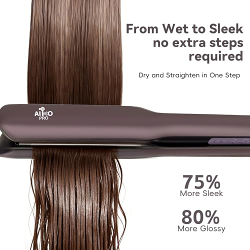 AirGlide 2-en-1 alisador y secador de pelo con control AI miniatura 2