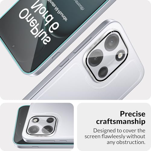 Image of FIRST MART Tempered Glass for Oneplus Nord 6 5G with Silver Camera Ring Guard & Installation Kit | HD Clear Edge-to-Edge Screen Protector, Scratch Resistant, Case-Friendly | Pack of 1