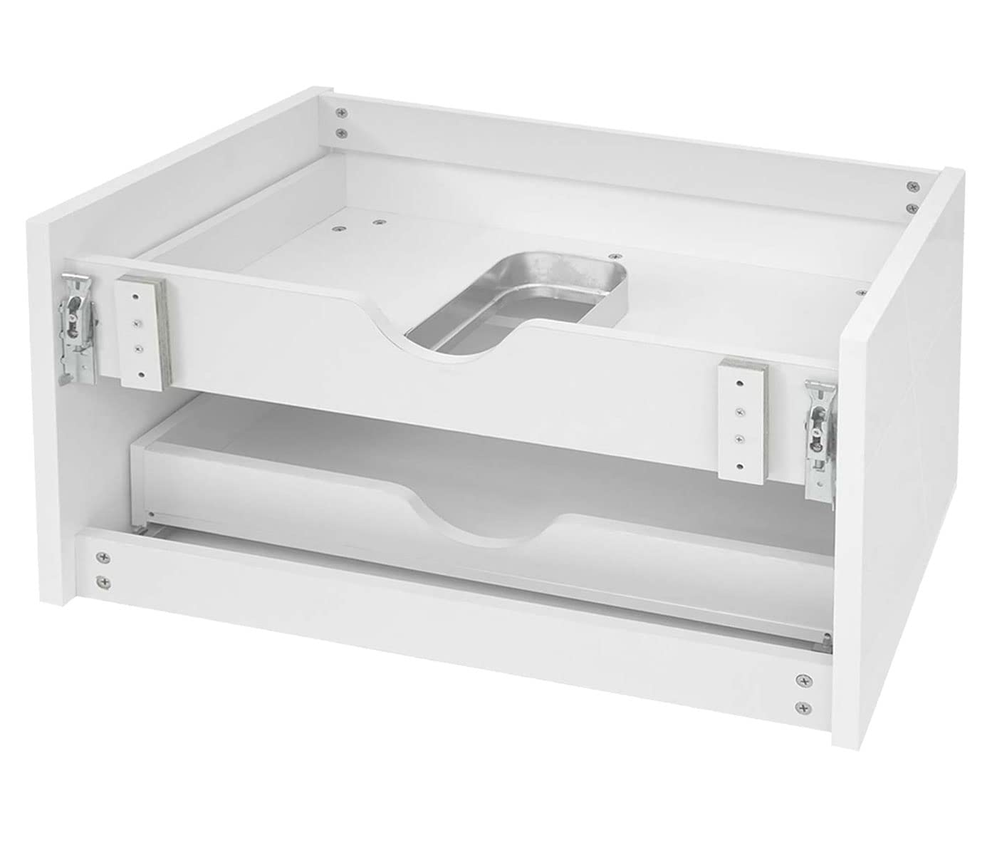 Mendler Waschbeckenunterschrank HWC-B19, Hochglanz 50x80cm - weiß