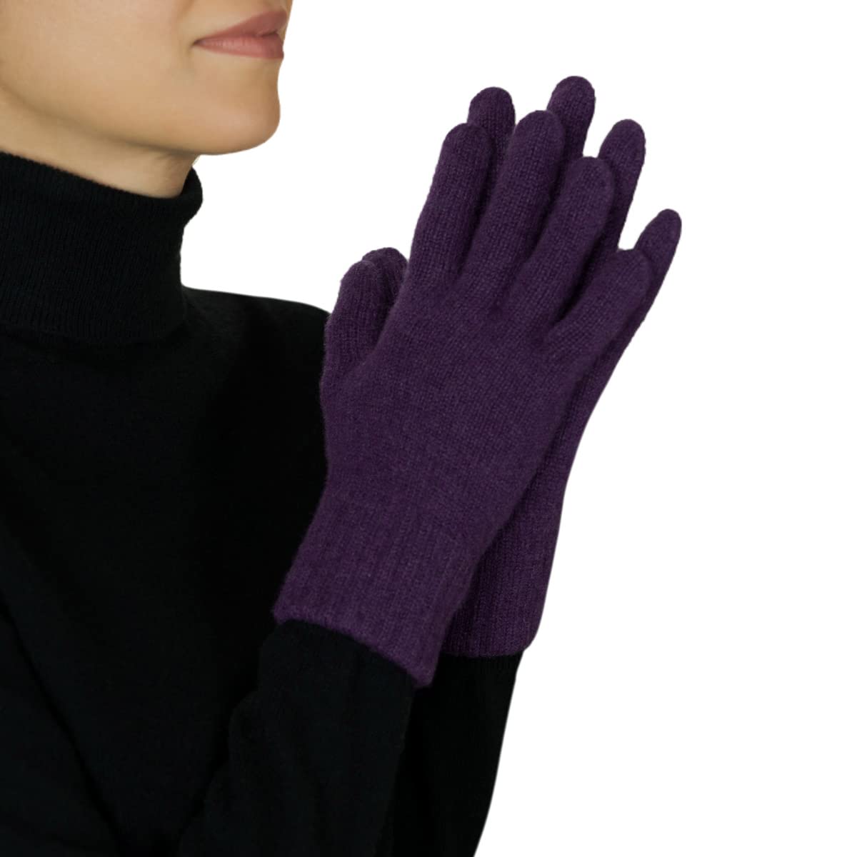 2 strati di puro cashmere, guanti da donna.