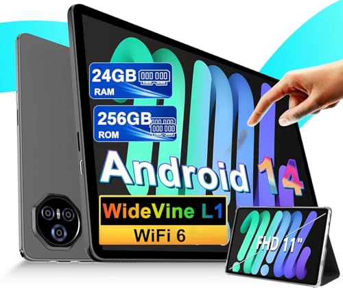 2025 Newest Tablet 11 Pulgadas Android 14 Tablets, 24GB RAM+256GB ROM (2TB TF), FHD IPS, Octa-Core,...