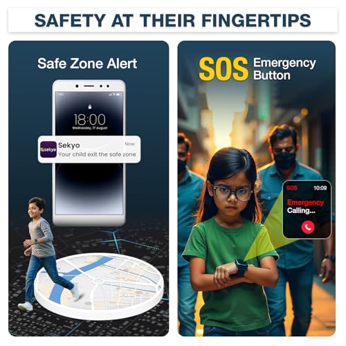 Image of sekyo Carepal Pro (Smartchoice) Kids Smart Watch for Boys Girls | 4G Sim, Video Calling, Live GPS Tracker |App Control, Habit Coach, Pedometer, Safe Zone Alert, SOS, Family Chat | SmartWatch for Kids