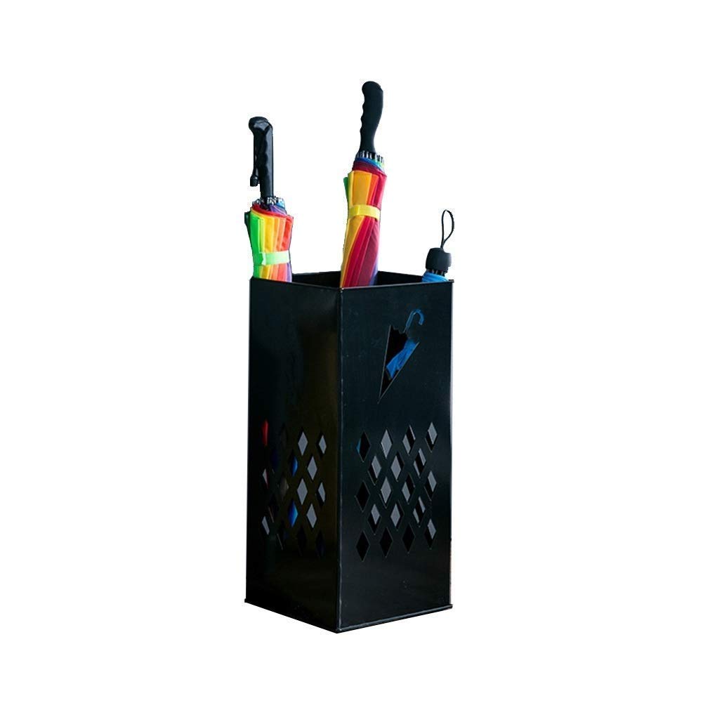 DFGHNBVC Metal Umbrella Stand Storage Bucket - Stylish Black Umbrella Holder For Hallway, Fireplace, Entryway - Durable And Elegant Umbrella Shelf Nizer