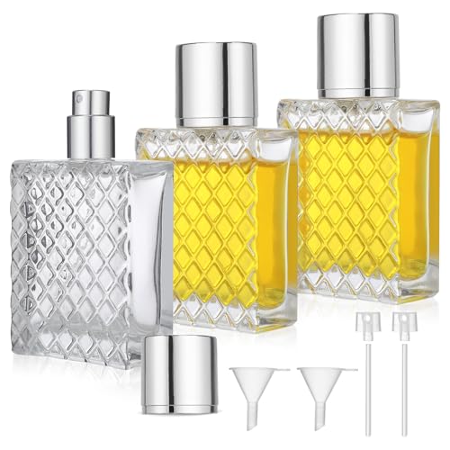 Yicenmy 3 Stück Parfümzerstäuber Nachfüllbar, 50ml Reise Parfümzerstäuber, Parfum Zerstäuber für Unterwegs mit Pipetten und Trichter, Parfum Flakon Leer für Parfüm, Reisen, Kosmetik Yicenmy 3 Stück Parfümzerstäuber Nachfüllbar, 50ml Reise Parfümzerstäuber, Parfum Zerstäuber für Unterwegs mit Pipetten und Trichter, Parfum Flakon Leer für Parfüm, Reisen, Kosmetik