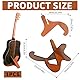 YCHYAN Gitarrenständer Holz, mit EVA Kissen, Stabil und Rutschfest Gitarrenständer Akustikgitarre, Abnehmbar Holz Ukulele Ständer, Geeignet für 30-38 Zoll Gitarren, Tragbarer X Rahmen