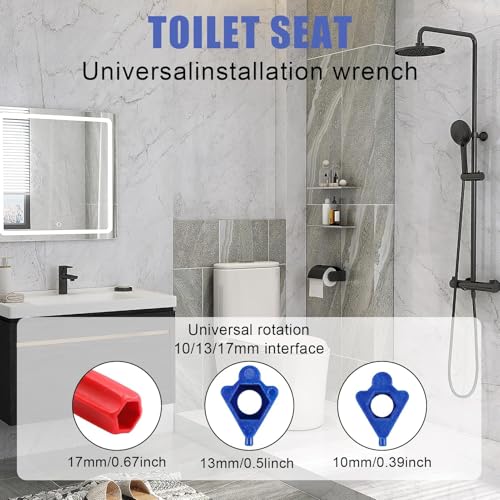 BakeWhiz Toilet Seat Spanner Plumbing Tools Fitting Tool Universal Easy Installation Key Adjustable Tightening Removal Installation Repairing Wrench 10/13/17mm with Replacement Heads for Home(1 Pack) 5 BakeWhiz Toilet Seat Spanner Plumbing Tools Fitting Tool Universal Easy Installation Key Adjustable Tightening Removal Installation Repairing Wrench 10/13/17mm with Replacement Heads for Home(1 Pack) - Image 5
