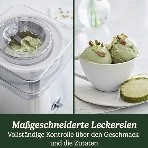 Cuisinart Deluxe Eismaschine | Frozen Yogurt Maker & Sorbet Maker | Hausgemachte Desserts | Einfach zu Hause zu verwenden | Fertig in 25 Minuten | 5 Jahre Garantie | 2L Kapazität | Silber ICE30BCU