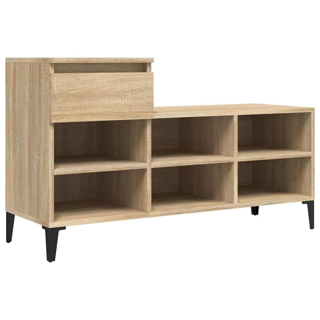 Scarpiera Rovere Sonoma 102x36x60 cm Legno Multistrato
