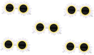 5 Pares De Óculos De Sol Para Crianças Óculos De Sol Redondos Para Crianças Óculos Redondos Em Forma De Flor Bonitos Óculos De Sol De Girassol Para Crianças Óculos De Festa