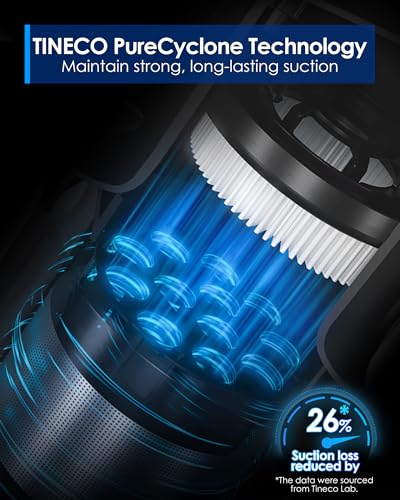 Image of Tineco Pure ONE S20 Cordless Vacuum Cleaner,Clogless Brush Design,Up to 55 Minutes of Runtime,6-Stage Filtration System,LED Brush Headlights, Stick Vacuum Cleaner for Pet Hair, Carpet & Hard Floor