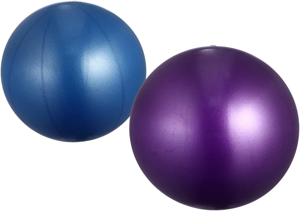 VICASKY 2PCS Burst Thickened Yoga Ball Mini Frosted Balancing Stability Trainer for Home Gym Fitness Strengthen Muscles and Coordination Random Blue and Purple