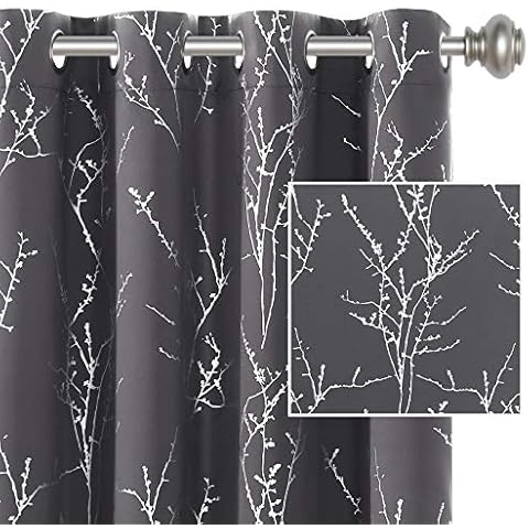 H.VERSAILTEX Charcoal Gray Blackout Curtains Cover