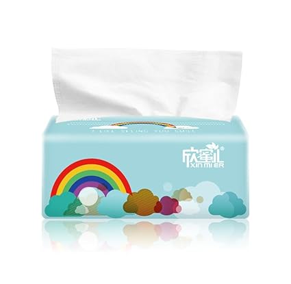 DCELLA Facial Tissue Soft, Tissue Paper Napkins | Table Top | Plain (Pack of 3, Blue), 4 Ply 900 Tissues in 3 Box