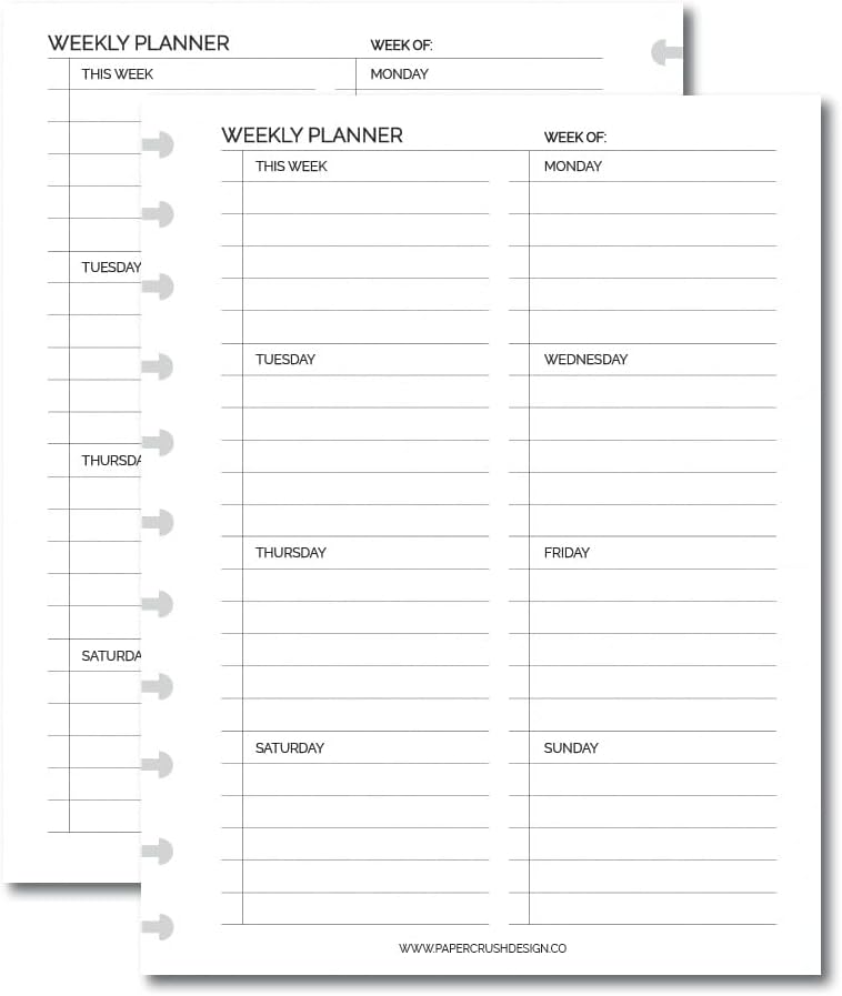 11 hojas de inserción de planificador personal con disco, insertos de planificador personal, recambios de planificador personal, accesorios de