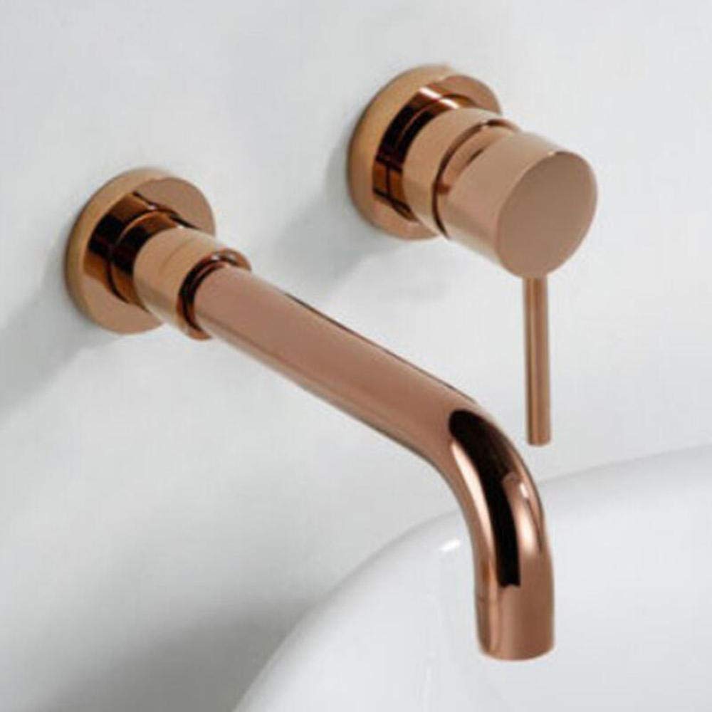 grifos lavabos, de oro rosa europeo, grifo de pared bano, grifo de pared lavabo, grifo lavabogrifo fregadero monomando, montado en la pared, de un solo grifo