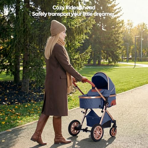 Image of Cochildor DuraFlex 2 in 1 Baby Stroller, Foldable Travel Stroller