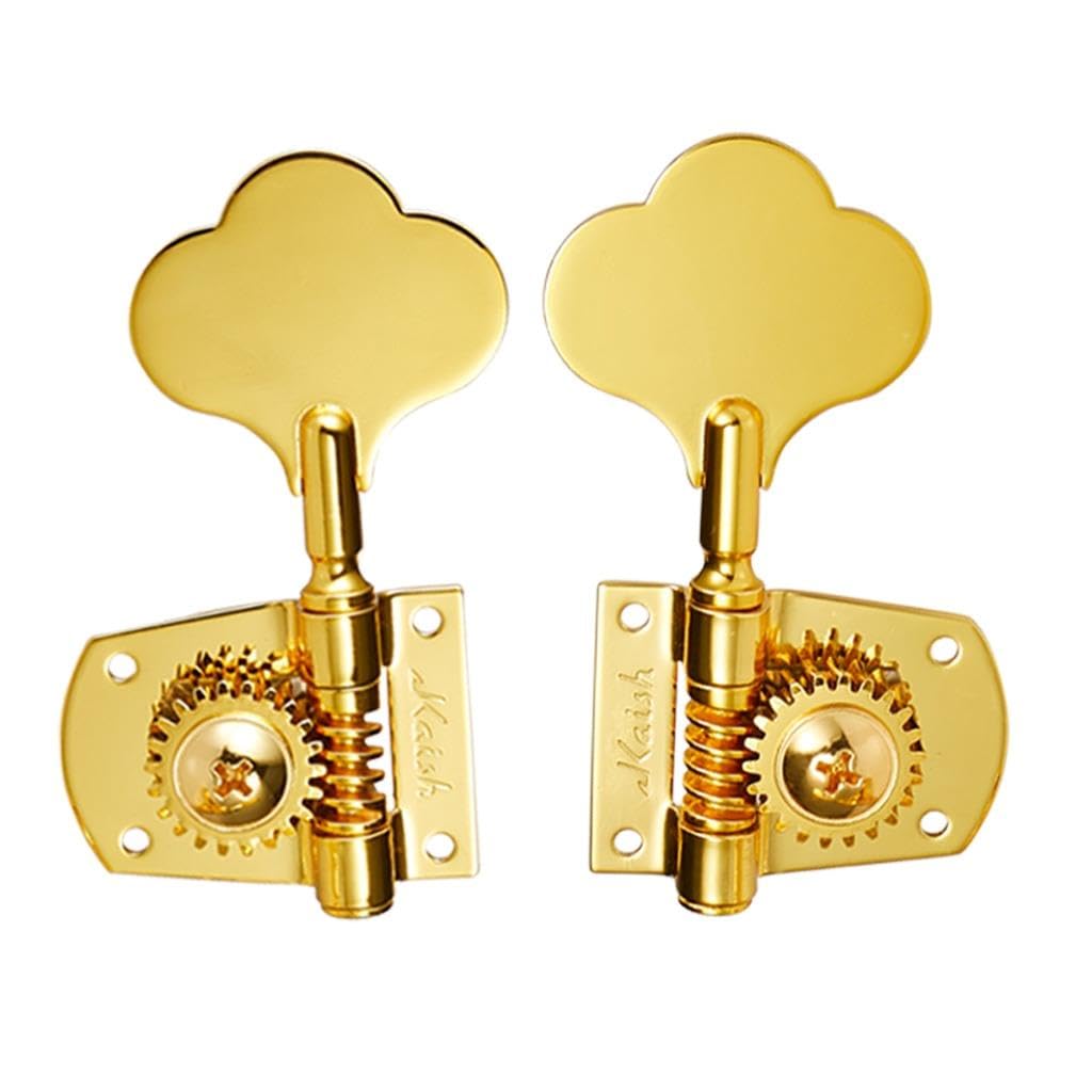 KAISH Cloverleaf Lefty - Afinadores de graves de 5 cuerdas, 5 teclas de afinación de graves para estándar/Highway One Series Jazz Bass J Bass/Precision Bass P Bass Gold 4 izquierda/1 derecha