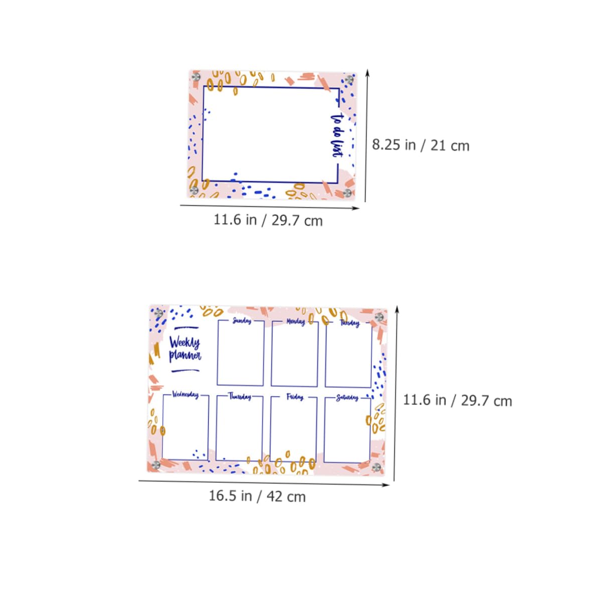 STOBOK 1satz Magnetische Wochenplaner Tafel Für Kühlschrank Abwischbare Acrylic Planungsboard Mit Whiteboard-stiften Für Tägliche Notizen Und Familienorganisation