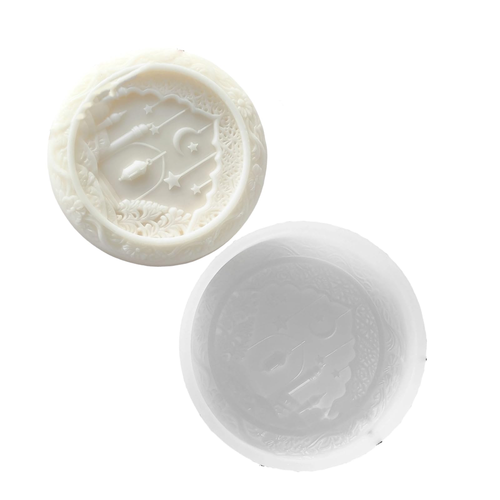 Tsophreniq Multipurpose Ramadans Arabic Silicone Round Mold for Creating Unique Soap Making and Chocolate Supplies Silicone Mold