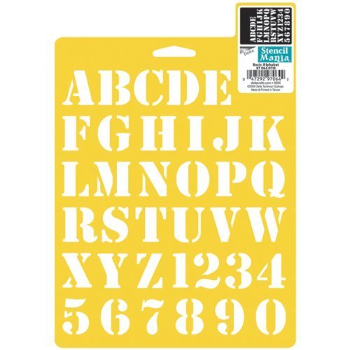 Plaid:Delta Stencil Mania Stencil, 7 by 10-Inch, Basic Alphabet by Plaid Delta