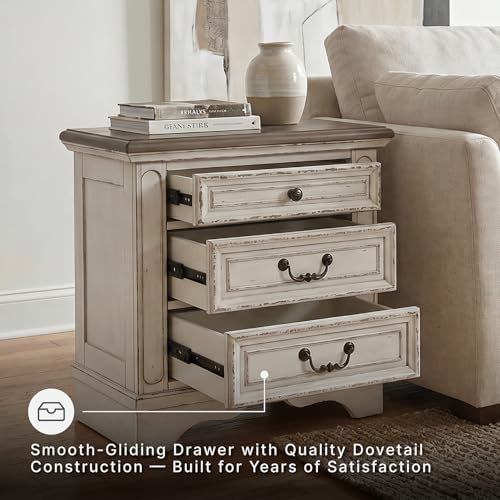 Image of Signature Design by Ashley 3 Drawer Nightstand with Charging Station