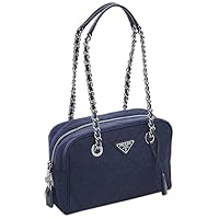 プラダ　ボストンバッグ　レザー　ネイビー PRADA プラダ ボストンバック 本革 レザー 濃紺 ネイビー W50