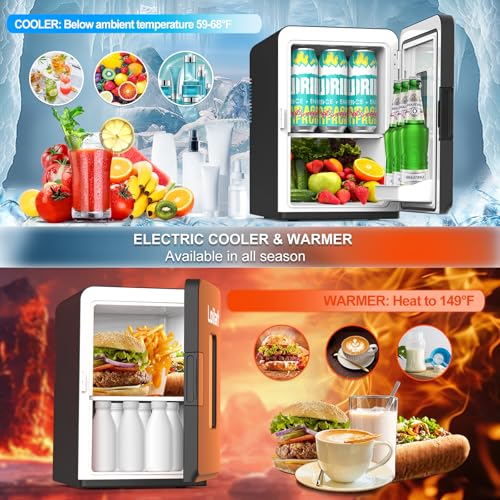 Loilat S-15 Liter Mini Fridge For Bedroom, Portable 110V Ac/12V Dc Power Small Mini Refrigerator For Office, Home, Car, Thermoelectric Electric Cooler And Warmer Tiny Fridge thumb #3