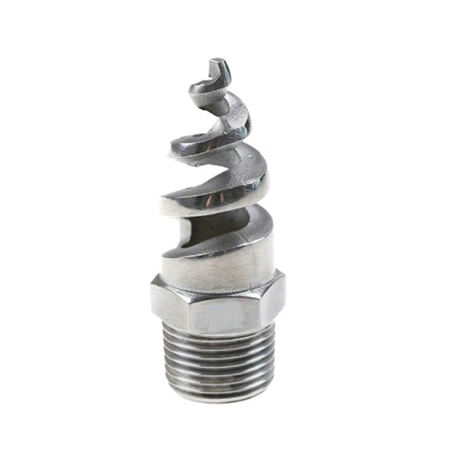 Spiral Nozzle 1pc Stainless Steel Full Cone Spiral Jet Nozzle - 1/2" Raised Mist Sprinkler Head with Adjustable Spray Pattern, Corrosion-Resis
