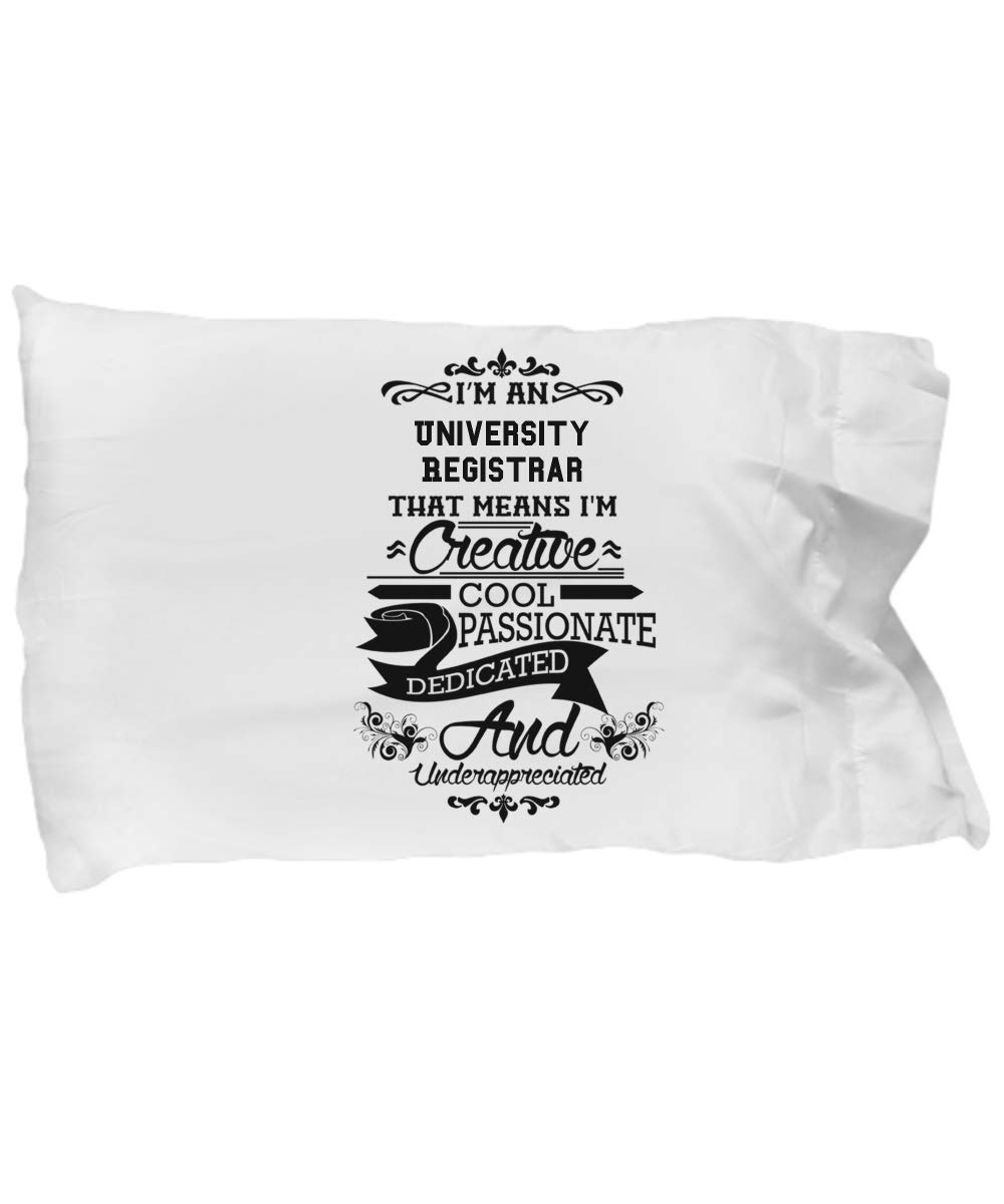 Amorfos University Registrar Gifts - Pillowcase for University Registrar, for Women and Men, Present/Accessory, Creative and Soft Pillow Case