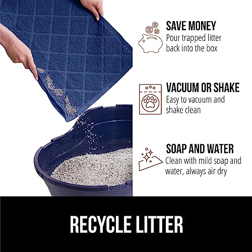 image for GORILLA GRIP Cat Litter Box Mat, 35x23, Water Resistant, US Designed K