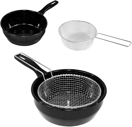 Frigideira Fritatudo Fritadeira Cesto 26cm Esmaltada Roa