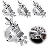 Schnellschnalle Bühnenbeleuchtungsklemme: 30-35mm Truss O Clamp Haken aus Aluminium für Bühnenbeleuchtung, 100KG Ladekapazität (Silber) (4PCS)
