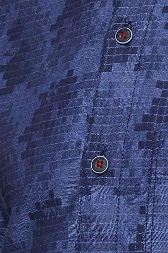 Image of Spykar Men's Slim Fit Raised Collar Full Sleeve Printed Casual Shirts