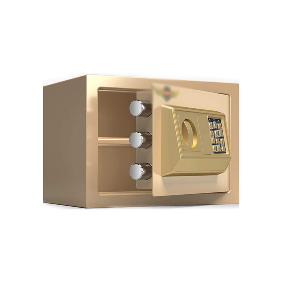 Cajas Fuertes Contraseña Antirrobo a Domicilio Seguro, Pequeña Caja de Seguridad Digital para Almacenar Documentos, Datos Informáticos, Certificados Gabinete De Seguridad (Color : Gold, Size : 25)