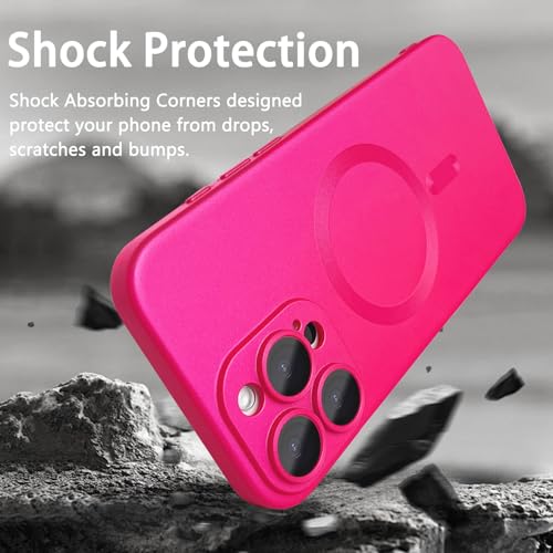 Coque antichoc iPhone 14 Pro rose magnétique résout les rayures écran et objectif