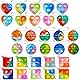 KIRZAX 30 Stück Pop Push It Fidget Toy, Mini-Fidget-Spielzeug, Mini Silikon Schlüsselbund Toys, Partygeschenke für Kinder von 4–8,für Kinder Jungen Mädchen Mitgebsel Kindergeburtstag