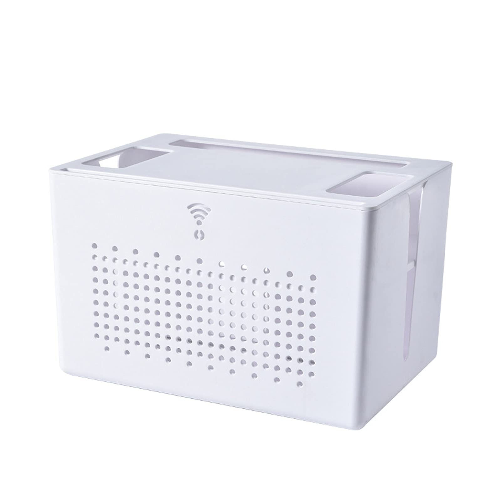 Boîte de rangement pour routeur cachant les câbles des animaux domestiques