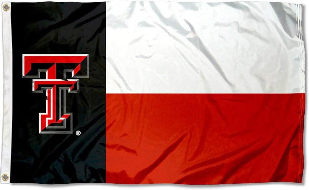College Flags & Banners Co. Texas Tech University State and USA Flag 3x5 Set
