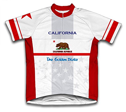ScudoPro California Flag Short Sleeve Cycling Jersey for Women - Size 3XL