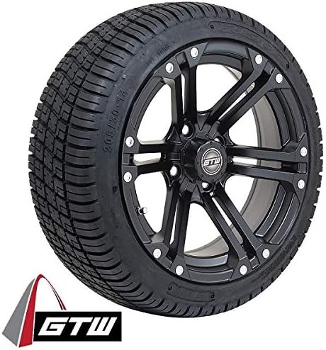 GTW Set of (4) 14" Matte Black Specter Wheels On Lo-Pro Tires
