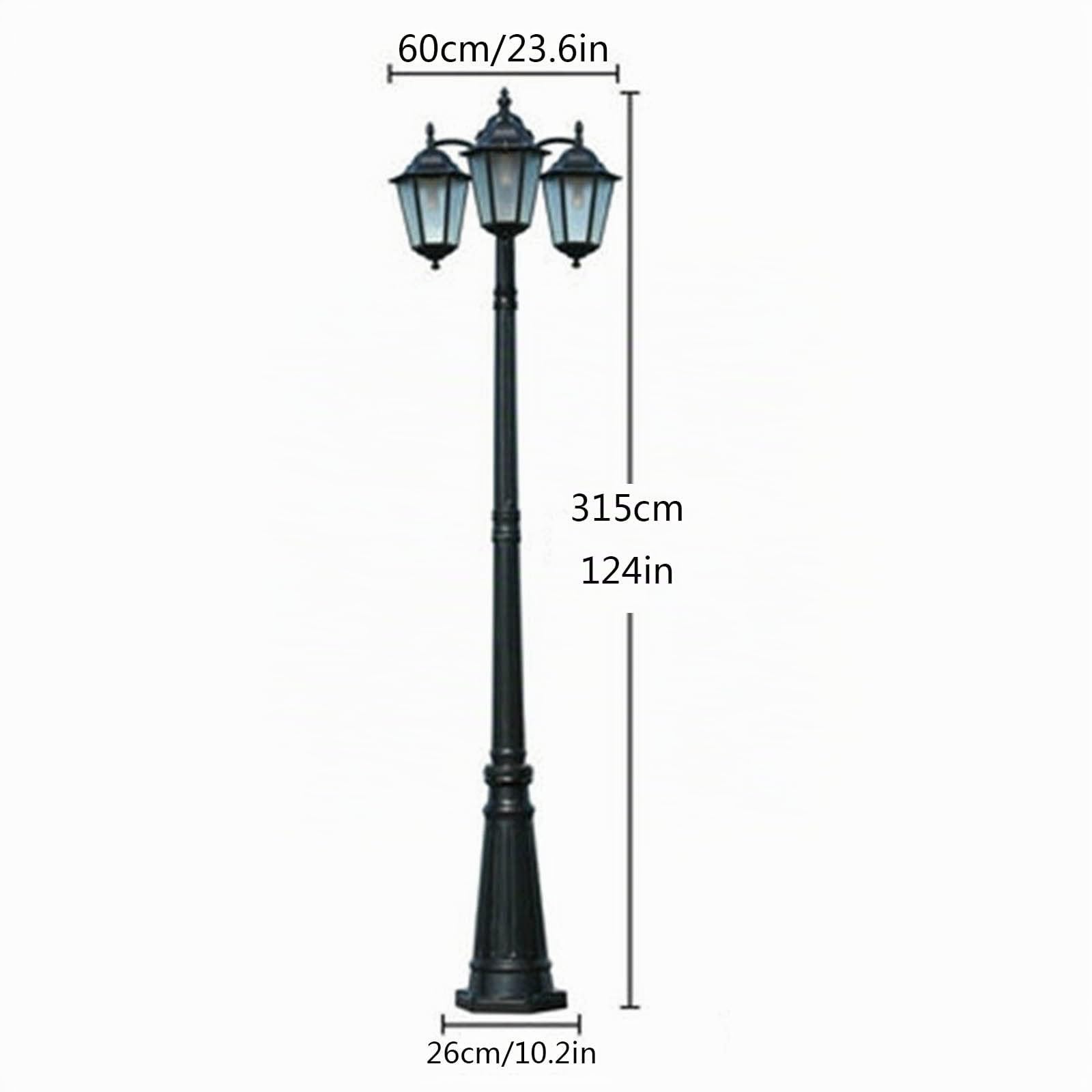 Farola Vintage para Exteriores, farola de 3 Luces, de Aluminio Fundido, Resistente al Agua, para jardín, Entrada de vehículos.