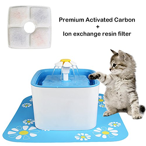 Fuente eléctrica para agua para mascotas 2.5L azul miniatura 5
