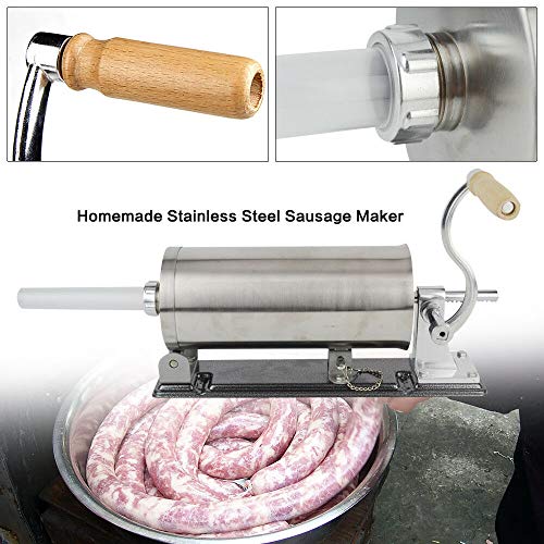 Wurstfüllmaschine Edelstahl Wurstfüller Manuell Füllmaschine Wurstpresse 3L 4Kg – Bild 3