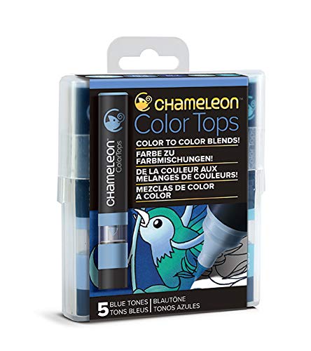 Chameleon Art Products - 5 Color Tops; Puntas de mezcla Chameleon; Tonos Azules