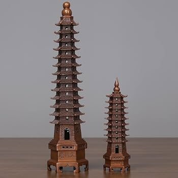 Amazon.co.jp: MOZART 九層/十三層文昌塔紫銅文昌塔装飾品家庭用