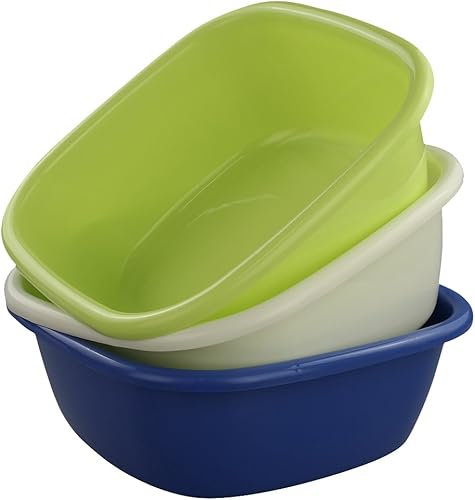 Lavabos cuadrados pequeños, 8 cuartos de galón, juego de 3