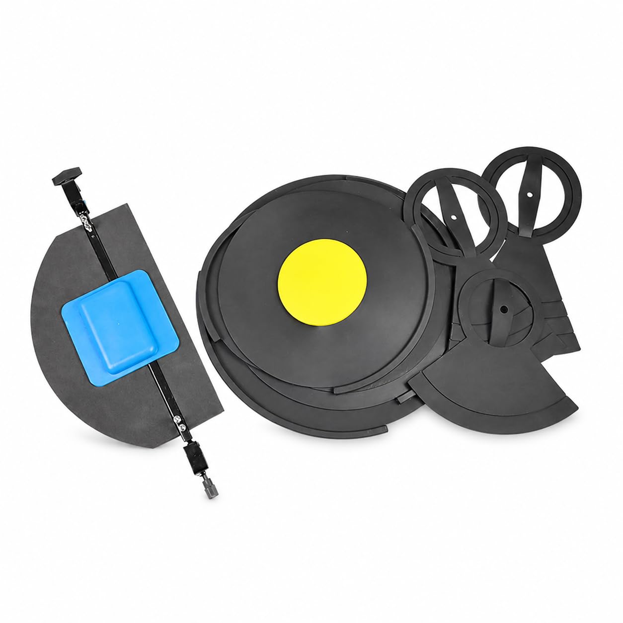 Sordine per batteria, Set Pad in Gomma, Nero