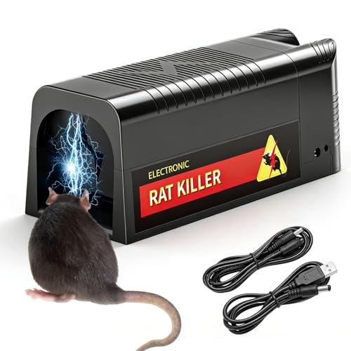 Piège à Rats électrique, piège à Souris électrique Extra Large 1800 pour Usage intérieur